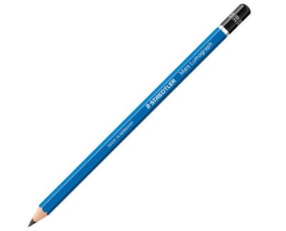 Staedtler Mars Lumograph 100 Lapiz de Grafito Hexagonal - Mina 3B Ultrarresistente de 2.5mm - Madera de Bosques Sostenibles