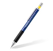 Staedtler Mars Micro 775 Portaminas 0.3mm - Punta Metalica Retractil - Mina Amortiguada - Grip de Caucho - Clip Metalico - Color Azul