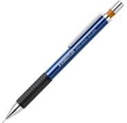 Staedtler Mars Micro 775 Portaminas 0.5mm - Punta Metalica Retractil - Mina Amortiguada - Grip de Caucho - Clip Metalico - Color Azul