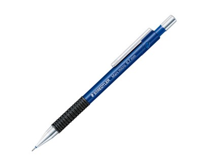 Staedtler Mars Micro 775 Portaminas 0.7mm - Punta Metalica Retractil - Mina Amortiguada - Grip de Caucho - Clip Metalico - Color Azul