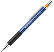 Staedtler Mars Micro 775 Portaminas 0.9mm - Punta Metalica Retractil - Mina Amortiguada - Grip de Caucho - Clip Metalico - Color Azul