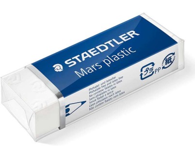 Staedtler Mars Plastic 526 50 Goma de Borrar - Plastico - Alta Precision - Color Blanco