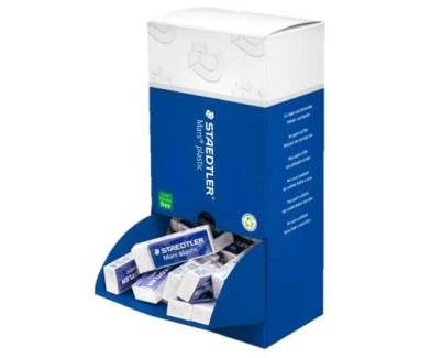 Staedtler Mars Plastic Goma de Borrar - Plastico - Alta Precision - Color Blanco