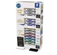 Staedtler Metallic Expositor de 130 Rotuladores de Punta Fina Metalicos - Tinta Base de Agua - Colores Surtidos