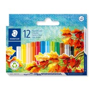 Staedtler Noris 241 Pack de 12 Ceras Blandas - Diametro 8mm - Resistencia a la Rotura - Colores Surtidos