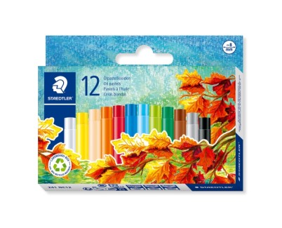Staedtler Noris 241 Pack de 12 Ceras Blandas - Diametro 8mm - Resistencia a la Rotura - Colores Surtidos
