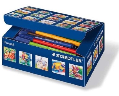 Staedtler Noris 326 Pack de 100 Rotuladores de Punta Fina - Trazo 1mm Aprox - Tinta Base de Agua - Colores Surtidos