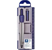 Staedtler Noris 550 Compas Escolar de Precision - Obtusangulo y Aguja Roma a Prueba de Lesiones - Diametro Maximo 300mm