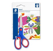 Staedtler Noris 965 Tijera Escolar de Seguridad - Agarre Ergonomico Suave - Cuchillas Romas - Longitud 14cm