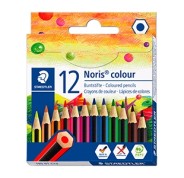 Staedtler Noris Colour 185 Pack de 12 Lapices Hexagonales de Colores - Resistencia a la Rotura - Material Wopex - Colores Surtidos