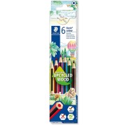 Staedtler Noris Colour 185 Pack de 6 Lapices Hexagonales de Colores - Resistencia a la Rotura - Material Wopex - Colores Surtidos