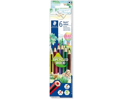 Staedtler Noris Colour 185 Pack de 6 Lapices Hexagonales de Colores - Resistencia a la Rotura - Material Wopex - Colores Surtidos