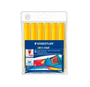 Staedtler Noris Jumbo 340 Pack de 6 Rotuladores Jumbo - Punta de Fibra - Trazo 3mm - Tapa Ventilada - Color Amarillo