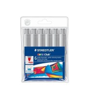 Staedtler Noris Jumbo 340 Pack de 6 Rotuladores Jumbo - Punta de Fibra - Trazo 3mm - Tapa Ventilada - Color Gris