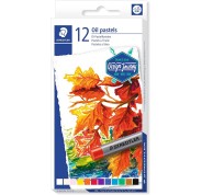 Staedtler Pasteles al Oleo 2420 Pack de 12 Ceras Blandas - Resistencia a la Rotura - Extremadamente Brillantes - Colores Surtidos