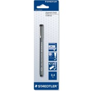 Staedtler Pigment Liner 308 Blister con Rotulador Calibrado - Trazo 0.4mm - Punta Engarzada en Metal - Color Negro