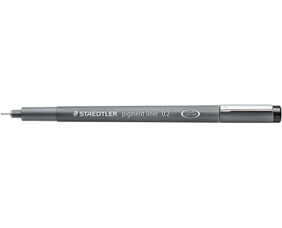 Staedtler Pigment Liner 308 Rotulador Calibrado - Trazo 0.2mm - Secado Rapido - Color Negro
