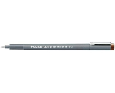 Staedtler Pigment Liner 308 Rotulador Calibrado - Trazo 0.3mm - Secado Rapido - Color Marron