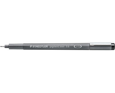 Staedtler Pigment Liner 308 Rotulador Calibrado - Trazo 0.6mm - Secado Rapido - Color Negro