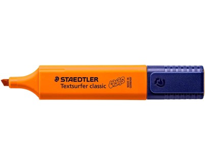 Staedtler Textsurfer Classic 364 Marcador Fluorescente - Punta Biselada 1 - 5mm Aprox - Secado Rapido - Color Naranja
