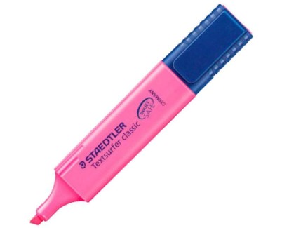 Staedtler Textsurfer Classic 364 Marcador Fluorescente - Punta Biselada - Trazo entre 1 - 5mm - Tinta con Base de Agua - Color Rosa