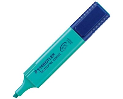 Staedtler Textsurfer Classic 364 Marcador Fluorescente - Punta Biselada - Trazo entre 1 - 5mm - Tinta con Base de Agua - Color Turquesa