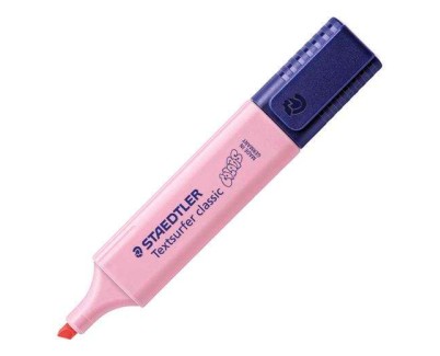 Staedtler Textsurfer Classic 364 Pastel Marcador Fluorescente - Punta Biselada - Trazo entre 1 - 5mm - Tinta con Base de Agua - Color Carmin Claro