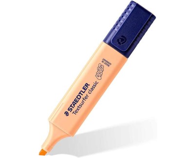 Staedtler Textsurfer Classic 364 Pastel Marcador Fluorescente - Punta Biselada - Trazo entre 1 - 5mm - Tinta con Base de Agua - Color Melocoton