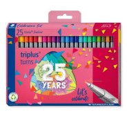 Staedtler Triplus Fineliner 334 Pack de 25 Rotuladores de Punta Fina - Trazo 0.3mm Aprox - Tinta Base de Agua - Colores Surtidos