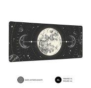 Subblim Alfombrilla de Escritorio Lunar - Tamaño 900x400x3mm - Espacio para Raton y Teclado - Resistente al Agua - Base Antideslizante - Diseño Elegante