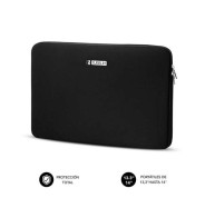 Subblim Business Laptop Sleeve Neoprene Funda para Portatiles hasta 14\" - Fabricada en Neopreno - Delgada y Ligera - Doble Cremallera - Color Negro