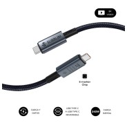 Subblim Cable High USB-C - 240W - Nylon Trenzado - 40Gbps - Chip E-Marker - 1.5 Metros - Color Negro