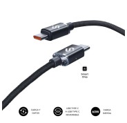 Subblim Cable Optimus USB-C - 60W - Nylon Trenzado - 480Mbps - 1 Metro - Color Negro