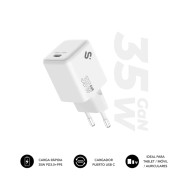 Subblim Cargador de Pared GaN 35W - USB-C -  Carga rápida - Color Blanco