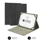 Subblim Clever Stand Case - Funda Universal para Tablet - Diseño Moderno y Elegante - Posicion Stand con 3 Angulos de Vision - Adaptable a Todos Los Modelos de Tablet - Interior Suave y Aterciopelado - Color Negro