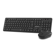 Subblim Combo Business Slim Silencioso Inalambrico 2.4G - Teclado y Raton Ergonomicos - Conexion Plug & Play - Resistente a Derrames - Pulsaciones Silenciosas - Color Negro
