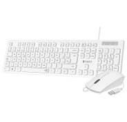 Subblim Combo Business Slim Silencioso - Teclado y ratón - Ergonómico y resistente a salpicaduras - Conector USB Plug & Play - Ratón con precisión de 1200 DPI - Color Blanco