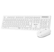 Subblim Combo Business Slim - Teclado y ratón inalámbricos - Ergonomía y silencio - 2.4G - Color Blanco