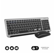 Subblim Combo Dual Prestige - Teclado y Raton Inalambricos - Bluetooth y 2.4G - Funcionamiento Silencioso - Color Gris Negro