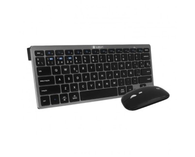 Subblim Combo Multidispositivo - Teclado y Ratón - Tecnología inalámbrica Bluetooth y radiofrecuencia 2.4G - Ratón con batería recargable y 3 niveles de DPI ajustables - Color Negro