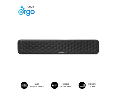 Subblim Ergo Airpadding Reposamu&ntilde;ecas para Teclado - Espuma Viscoelastica 65D - Tejido AirMesh Transpirable - Base Antideslizante - Color Negro