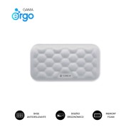 Subblim Ergo Airpadding Reposamuñecas para Raton - Espuma Viscoelastica 65D - Tejido AirMesh Transpirable - Base Antideslizante - Color Plata