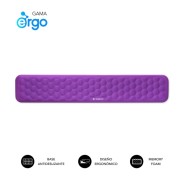 Subblim Ergo Airpadding Reposamuñecas para Teclado - Espuma Viscoelastica 65D - Tejido AirMesh Transpirable - Base Antideslizante - Color Lila
