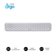 Subblim Ergo Airpadding Reposamuñecas para Teclado - Espuma Viscoelastica 65D - Tejido AirMesh Transpirable - Base Antideslizante - Color Plata