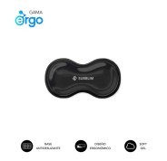 Subblim Ergo Crystal Flex Reposamuñecas para Raton - Gel Refrigerante Autoajustable - Diseño Ondulado Ergonomico - Base Antideslizante - Color Negro