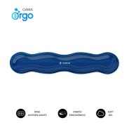 Subblim Ergo Crystal Flex Reposamuñecas para Teclado - Gel Refrigerante Autoajustable - Diseño Ondulado Ergonomico - Base Antideslizante - Color Azul
