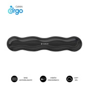 Subblim Ergo Crystal Flex Reposamuñecas para Teclado - Gel Refrigerante Autoajustable - Diseño Ondulado Ergonomico - Base Antideslizante - Color Negro