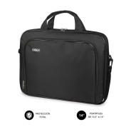 Subblim Estuche Oxford Portátil 13.3\" a 14\" - Protección reforzada - Correas Ajustables -  Bolsillo Exterior - Color Negro