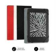 Subblim Funda Ereader 6\" Proteccion Ligera - Combinacion de Colores Elegante - Resistente Fibra de Carbono - Interior Aterciopelado - Lectura Comoda - Sujecion de Silicona - sin Daños en Pantalla - Cierre Elastico