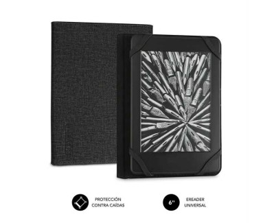 Subblim Funda Ereader 6\" Resistente - Interior Aterciopelado - Plegado Comodo - Sujecion sin Daños - Color Negro